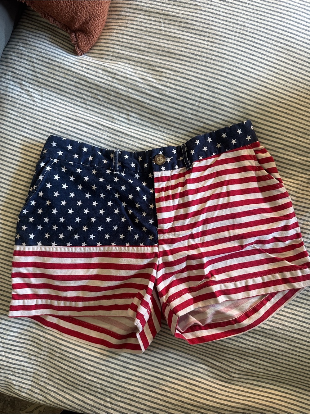 chubbies Women's Flag Print Jean Shorts - Red, White & Blue
